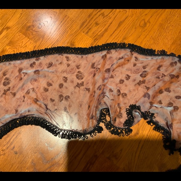 BEADED IRIDESCENT LONG SCRAF - Picture 3 of 10